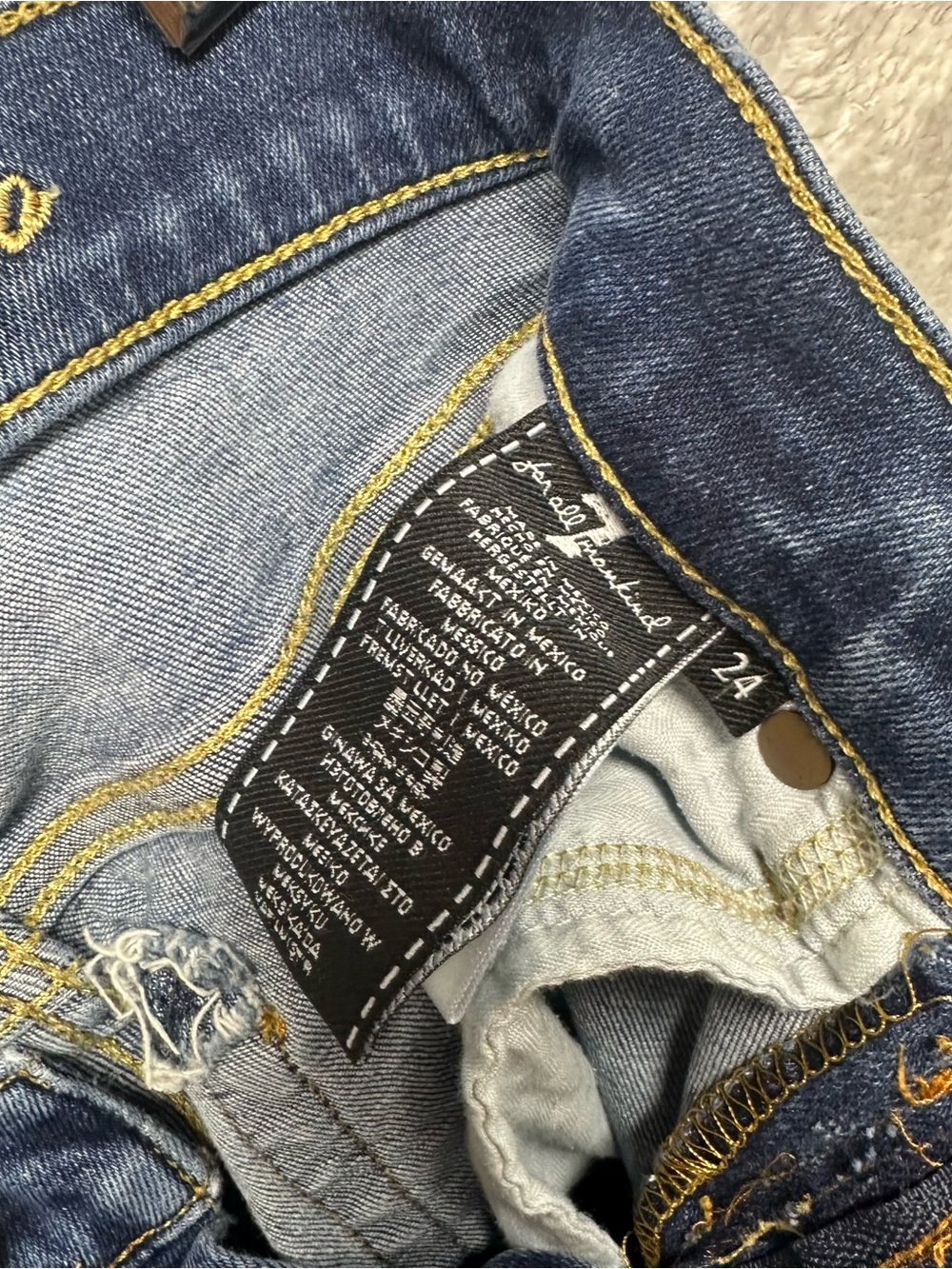 7 For All Mankind Dojo Flare Jeans Women’s 24 Medium Wash Wide Leg Flare Y2K - Picture 11 of 13